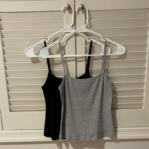 Reformation Black and Gray Camisole Set, Sz. S.